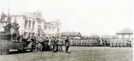 Парад воздухоплавотелей РККА 1921 год в Рогачеве